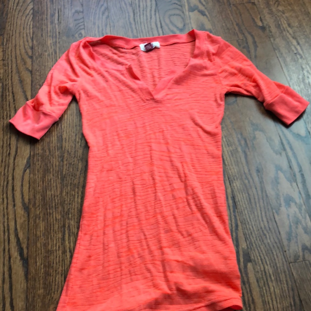 Zebra print burn out fitted tee